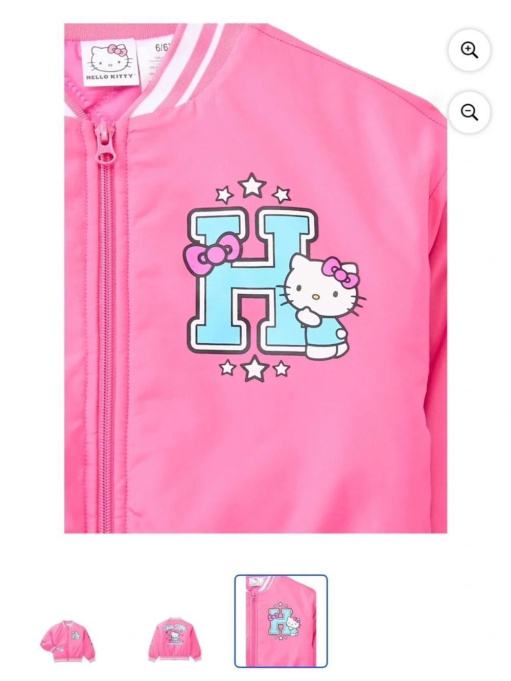 BNWT  Hello Kitty Bright Pink Bomber Jacket